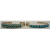 Image 1 : 2 Zuni Silver Turquoise Bracelets 1 By D. Coonsis