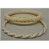Image 2 : 2 Oriental Ivory Bracelets 1 With 14Kt Gold