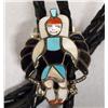 Image 2 : Zuni Silver Inlay Knifewing Bolo Tie by Beyuka