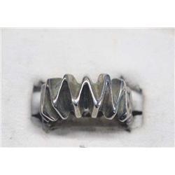 Sterling Silver Accordion Pleated Cast Ring