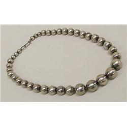 Silver Graduated Bead Necklace