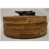 Image 1 : Indonesian Oval Reed Box w/Crocodile Lid Handle