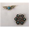 Image 2 : 1940s Pawn Silver Turquoise Zuni & Navajo Pins