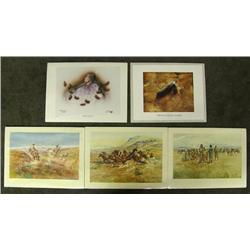 Five Prints, 3 CM Russell, 1 Redbird, 1 Howell