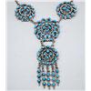 Image 2 : Zuni Petit Point Turquoise Necklace & Earrings