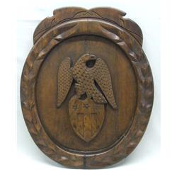 Antique Americana Folk Art Eagle Plaque