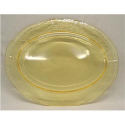 Antique Yellow Depression Glass Platter