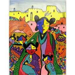 Original Acrylic Painting by Kills Thunder