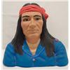 Image 1 : Vintage Chalkware Bust Of Apache