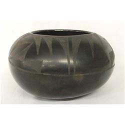 Vintage San Ildefonso Black on Black Bowl