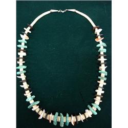 Vintage Santo Domingo Turquoise Shell Necklace