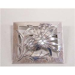 Sterling Silver Pin Thistle Design