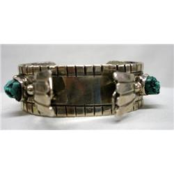 1960-70 Navajo Silver Turquoise Watch Band