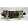 Image 1 : 1960-70 Navajo Silver Turquoise Watch Band