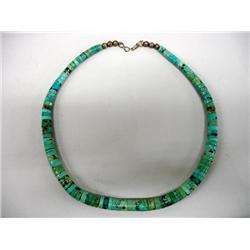 Santo Domingo Graduated Turquoise Bead Necklace