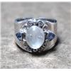 Image 1 : Sajen Moonstone and Tanzanite Sterling Ring
