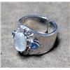 Image 2 : Sajen Moonstone and Tanzanite Sterling Ring