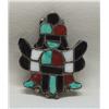 Image 1 : Zuni Silver Inlay Knifewing Kachina Bolo Slide