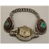 Image 5 : 3 1950-60 Silver Turquoise Watch Bands