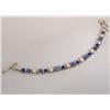 Image 1 : Navajo Silver Lapis Denim Turquoise Link Bracelet