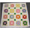 Image 1 : 1970's Daisy Hand sewn Quilt