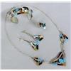 Image 1 : Zuni Silver Inlay Jewelry Set by Olivia Panteah