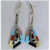 Image 4 : Zuni Silver Inlay Jewelry Set by Olivia Panteah