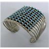 Image 1 : Zuni Silver Turquoise Petit Point Bracelet