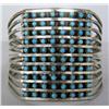 Image 2 : Zuni Silver Turquoise Petit Point Bracelet