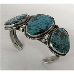 Vintage Navajo Silver Turquoise Bracelet
