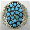 Image 2 : Navajo Silver Turquoise Bracelet by H. Jones
