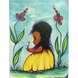 Original Watercolor Painting by Kills Thunder