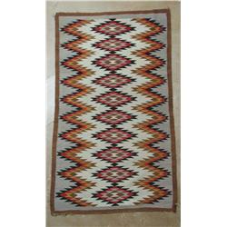 Vintage Navajo Serrated Diamond Design Weaving