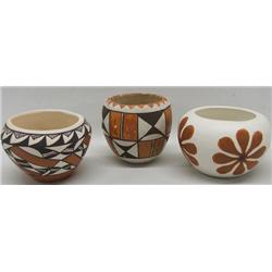 3 Acoma Bowls 2 Are Signed T. Garcia & M. Ascencio