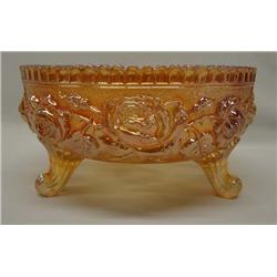 Vintage Carnival Glass Footed Round Bowl