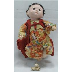 Antique Japanese Porcelain Bisque Child With Doll