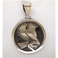 Hopi Silver Eagle Pendant Hallmark