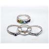Image 2 : 4 Sterling & Gemstone Rings