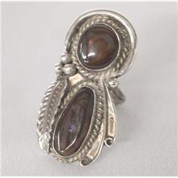 Navajo Sterling Silver Fire Agate Ring
