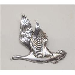 Vintage Coro Silver Goose Pin