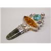 Image 2 : Silver, Amber, Pearl, Turq, Pietersite Pin/Pendant
