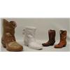 Image 1 : 4 Western Boot Statues 2 Frankoma, 2 Composite