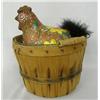 Image 2 : Hand Painted Pottery Chicken in a Basket