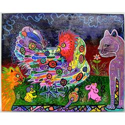 Original Acrylic Painting by Kills Thunder