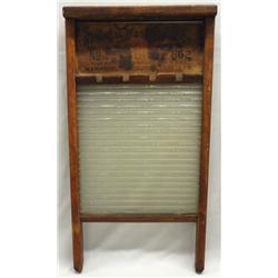 Antique National Washboard Co. Glass Washboard