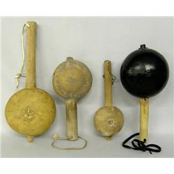 Four Vintage Hopi Gourd Rattles