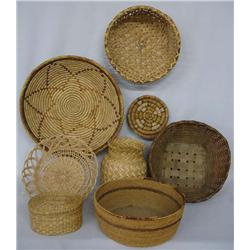 8 Ethnic Woven Baskets
