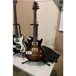 GREG BENNET ELECTRIC GUITAR WITH CASE & STAND