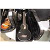 Image 1 : WASHBURN ROVER BLACK TRAVEL GUITAR WITH CASE