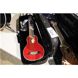 WASHBURN ROVER RED TRAVEL GUITAR WITH CASE